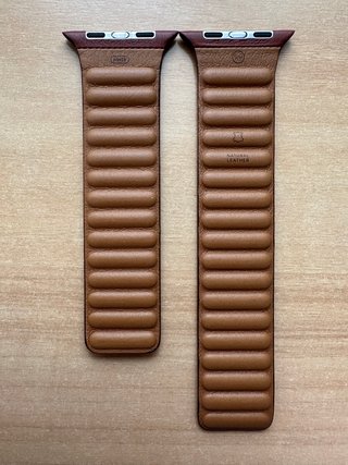 Apple Watch 45mm. Umber Leather Link S/M