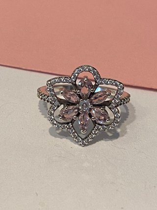 Anillo Pandora Talla 58 Flor Circonitas