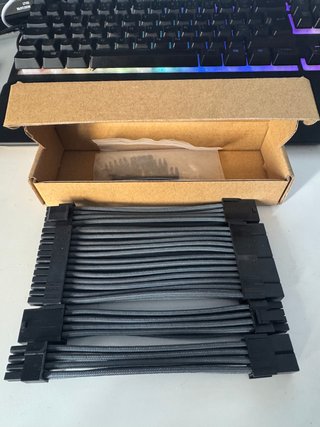 Kit Cabos Extensão Sleeved Fonte Alimentação PC