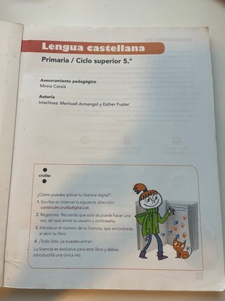 Lengua castellana, Primaria, ciclo superior 5o