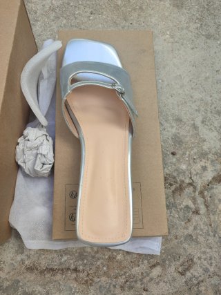 Chanclas de mujer plateadas