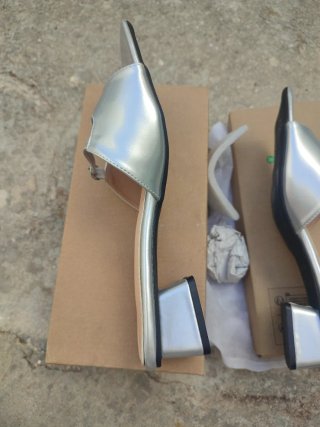 Chanclas de mujer plateadas