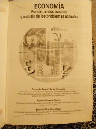 Economía, 1 Bachillerato de Humanidades