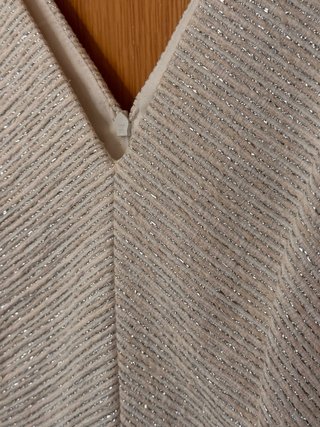 Vestido Kookai Beige y Plateado