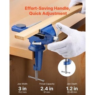 banco Vise, 3 Inch, Portable Workbench Vice con Ba