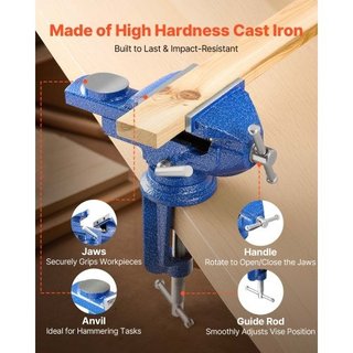 banco Vise, 3 Inch, Portable Workbench Vice con Ba