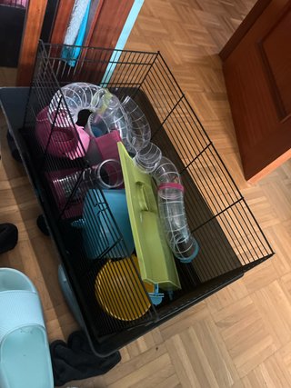 Jaula grande para hámster con accesorios