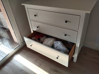 cajonera blanca Ikea 3 cajones en buen estado