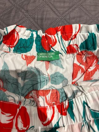 Pantaloni palazzo Benetton stampa ciliegie