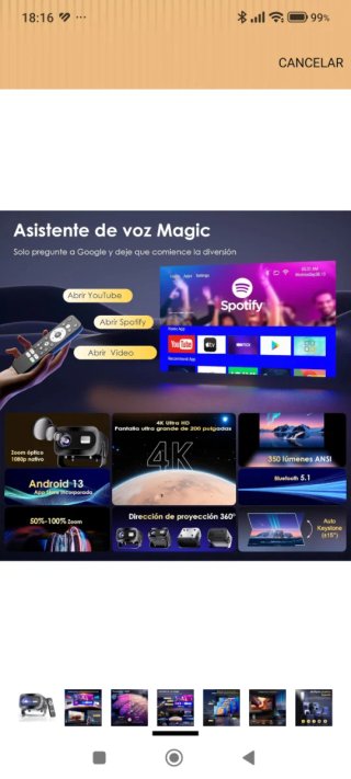 Proyector 4K Nuevo a Estrenar