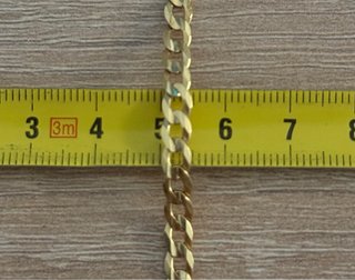 Cadena Barbada Oro 18k macizo 50cm
