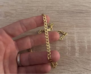 Cadena Barbada Oro 18k macizo 50cm