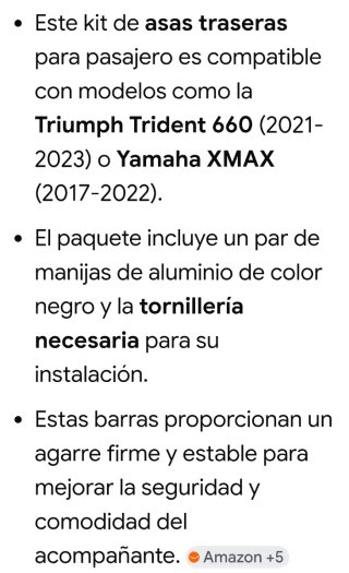 Barras de agarre trasero para moto Triumph 660