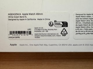 Apple Watch ULTRA 49mm. White Ocean Band XL