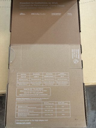 Barra de sonido TCL P733W 400W con subwoofer