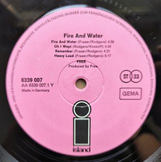 LP 1970 🇩🇪 FREE - FIRE AND WATER