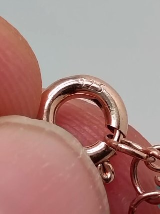Pulsera Plata 925 Baño Oro Rosa Piedras