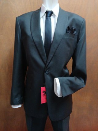 Abito uomo nero elegante taglia 52 un bottone