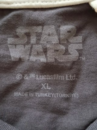 Camiseta Star Wars XL Gris y Blanca de hombre.