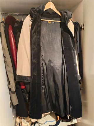 Chaqueta de cuero marrón con forro de pelo abrigo