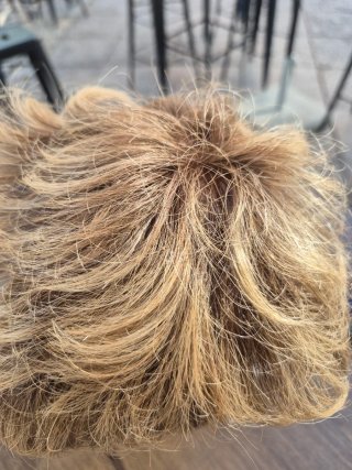 Peluca pelo natural castaño