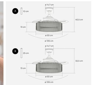 Lámpara Ventilador Techo Ratán