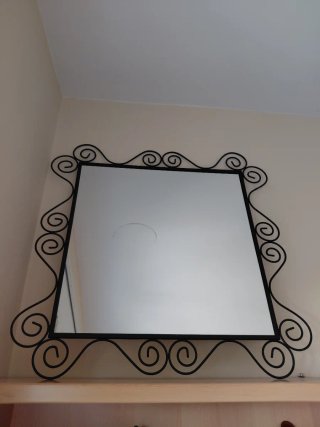 Espejo de hierro forjado decorativo