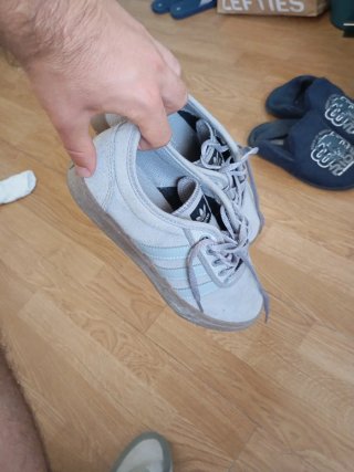 Zapatillas Adidas grises y marrones