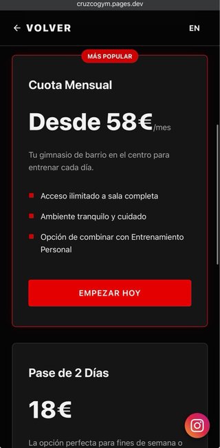 Páginas web profesionales para negocios desde 20€