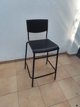 Lote 4 Taburetes Ikea Negro, preparado para envio