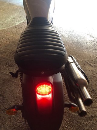 Faro LED Moto Plata y Blanco