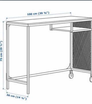 Mesa alta Ikea Fjällbo madera y metal