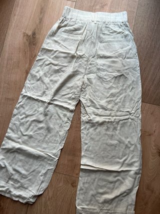 Pantalones Stradivarius Lino Beige
