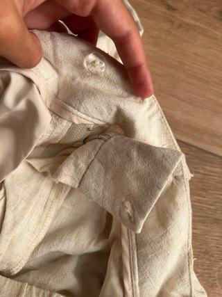 Pantalones Stradivarius Lino Beige