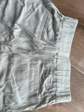 Pantalones Stradivarius Lino Beige