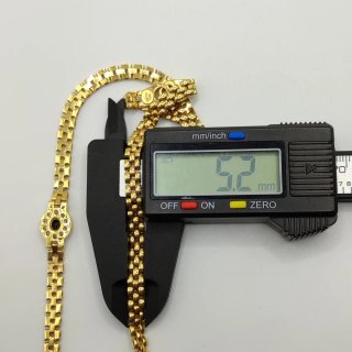 00731 Gargantilla Oro 18k con Piedras Azules
