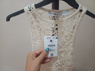 Vestido Bershka Beige Talla S