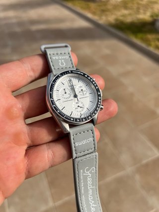 Omega x Swatch Moonwatch Gris/Blanco