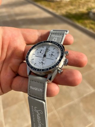 Omega x Swatch Moonwatch Gris/Blanco