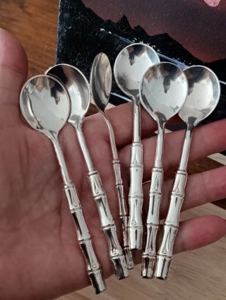 Set 6 Cucchiaini Argento Vintage