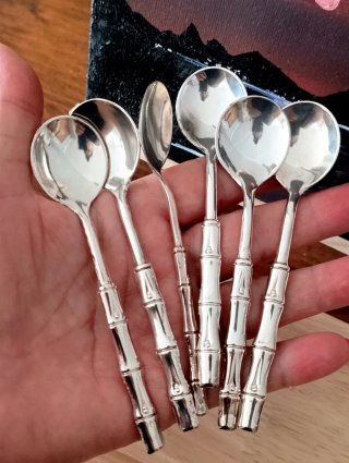 Set 6 Cucchiaini Argento Vintage
