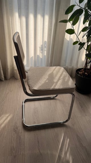 4 Sillas Comedor Ratán y Metal