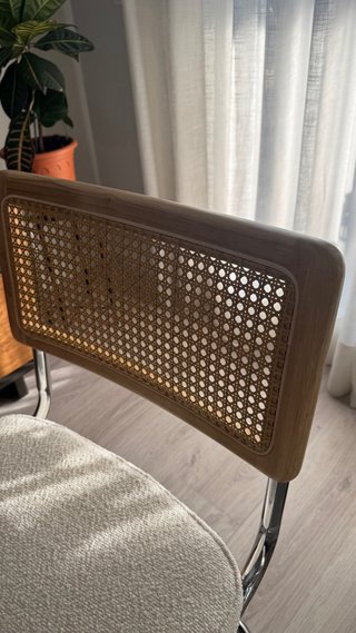 4 Sillas Comedor Ratán y Metal