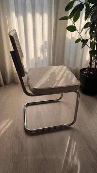 4 Sillas Comedor Ratán y Metal