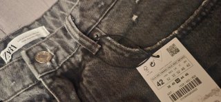 Shorts vaqueros Zara grises desgastados