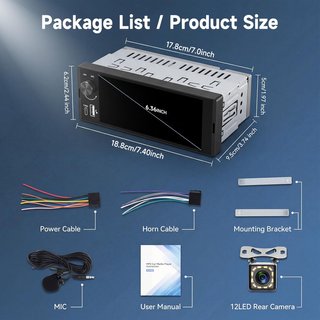 Radio Coche CarPlay Inalámbrico Hodozzy 1 DIN