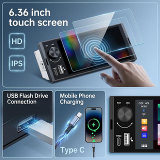 Radio Coche CarPlay Inalámbrico Hodozzy 1 DIN