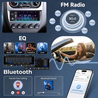 Radio Coche CarPlay Inalámbrico Hodozzy 1 DIN