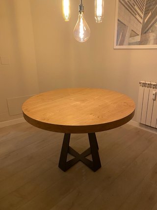 Mesa diseño Comedor Extensible Madera y Hierro