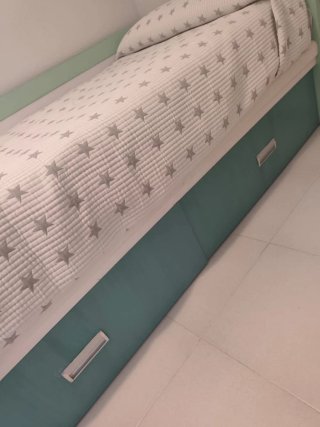 Cama 90 con colchón y cajón